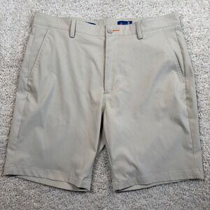 Stitch Britches Golf Mens Sterling Performance Shorts Beige Tan Size 35